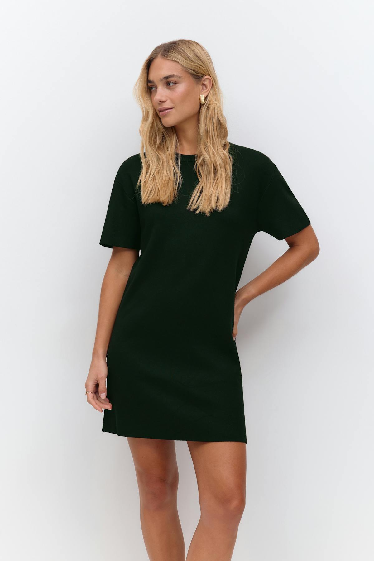 knitted dress - Black/white
