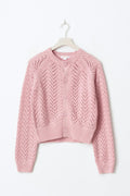 Y knitted cardigan - Rose