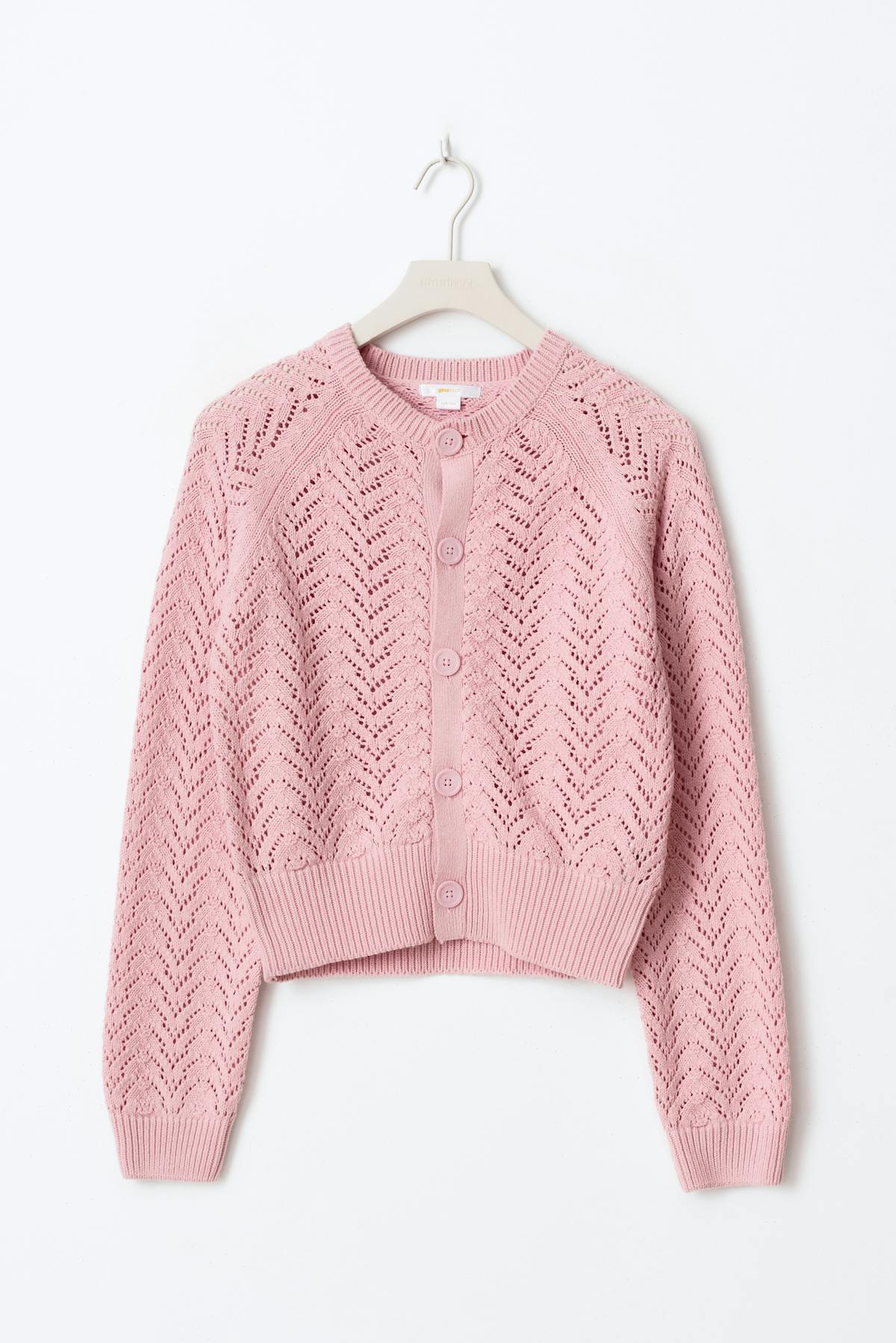 Y knitted cardigan - Rose