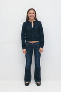 Y knitted cardigan - Rose