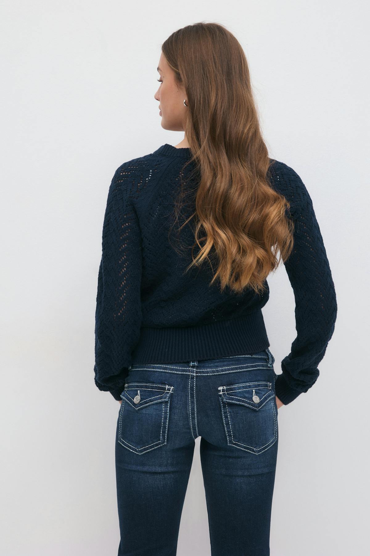 Y knitted cardigan - Rose