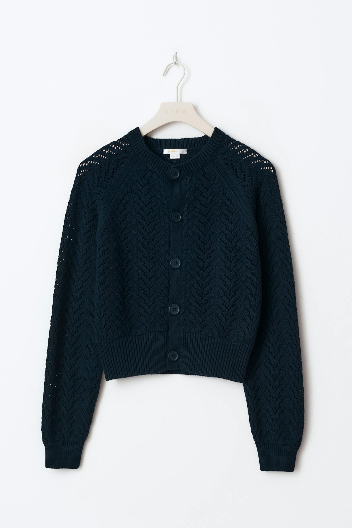Y knitted cardigan - Bleu marine