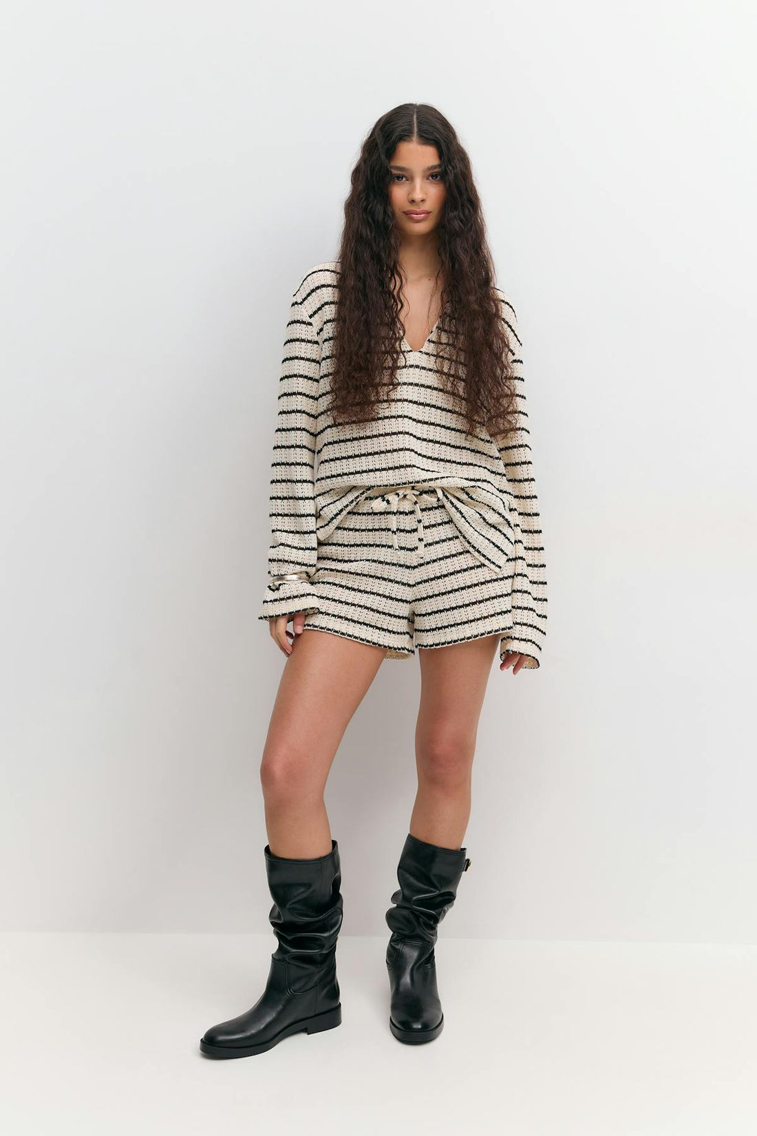Crochet shorts - Stripe