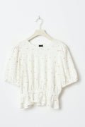 Puff sleeve top - Noir