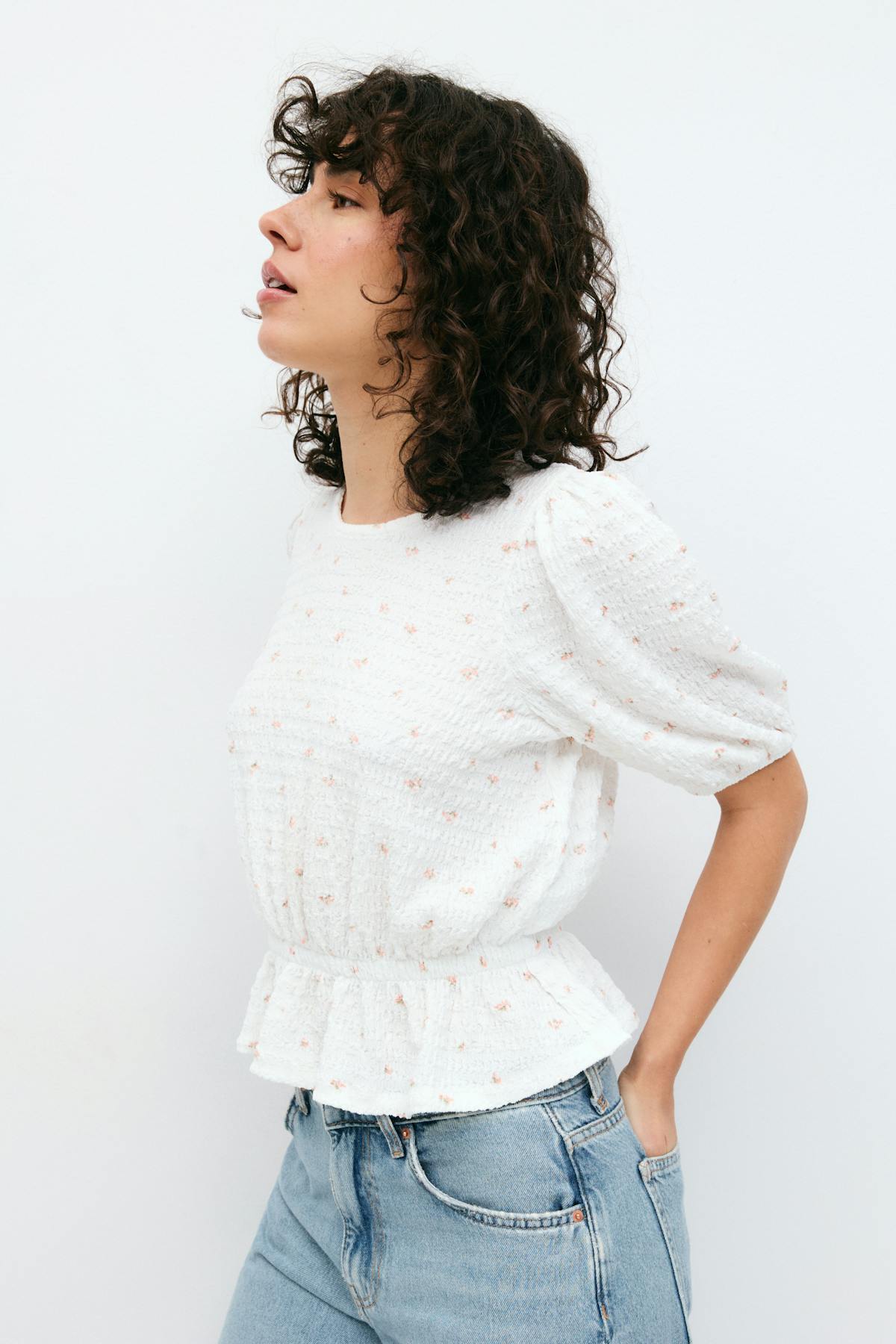 Puff sleeve top - Noir