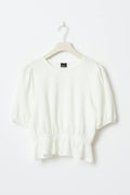 Puff sleeve top - Pink ditsy