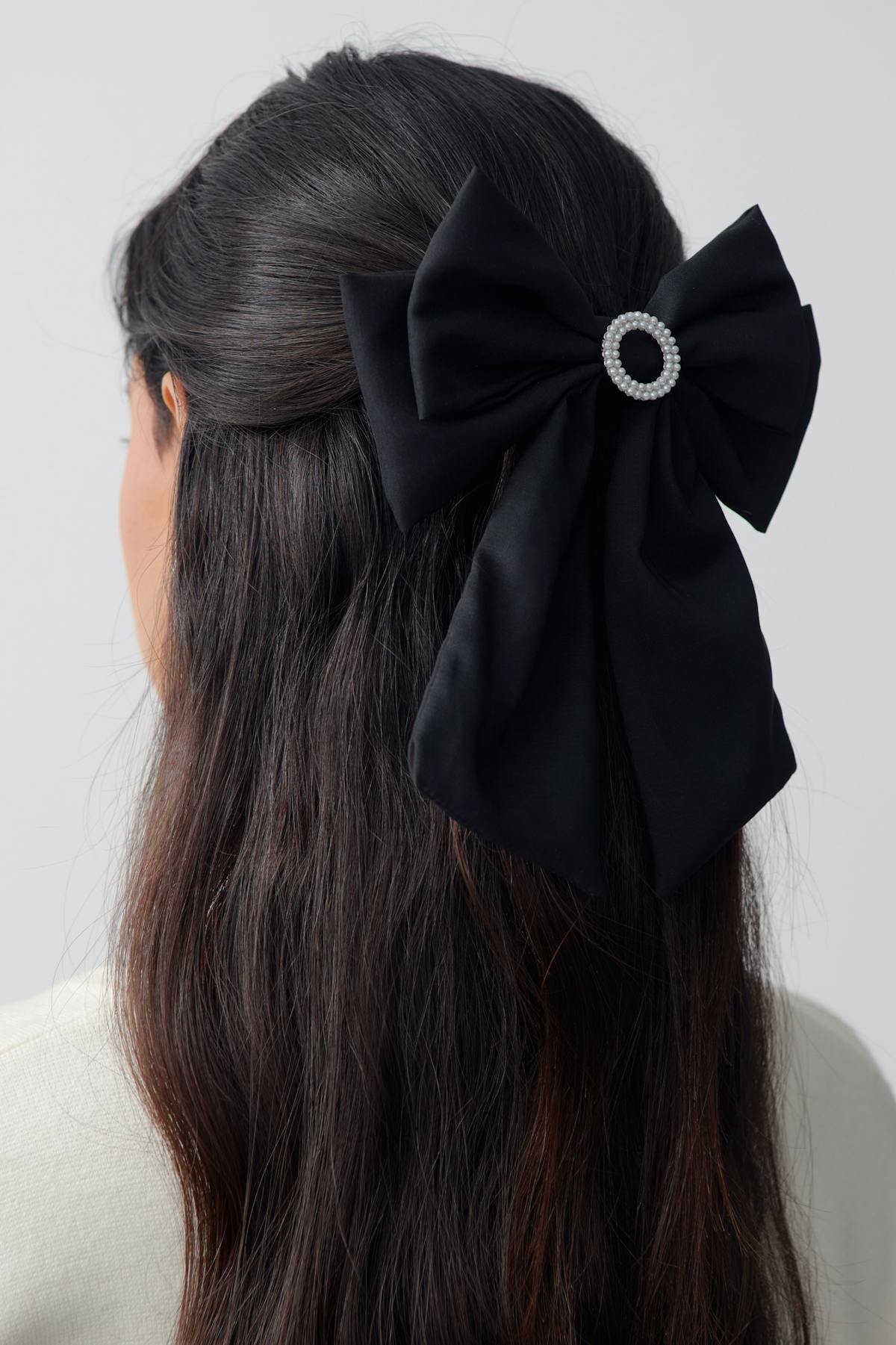 Bow hair clip - Argent