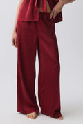 Satin pyjamas trousers - Bordeaux