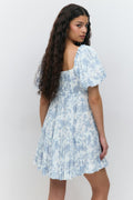 puff sleeve dress - Blanc