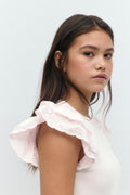 Y frill top - Noir