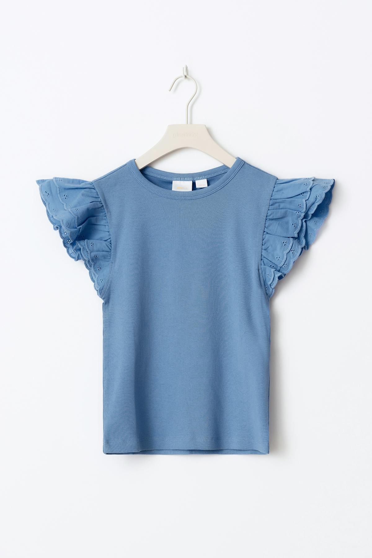 Y frill top - Cornflower blue