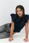 Y frill top - Violet