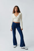 Soft touch v-neck top - Noir