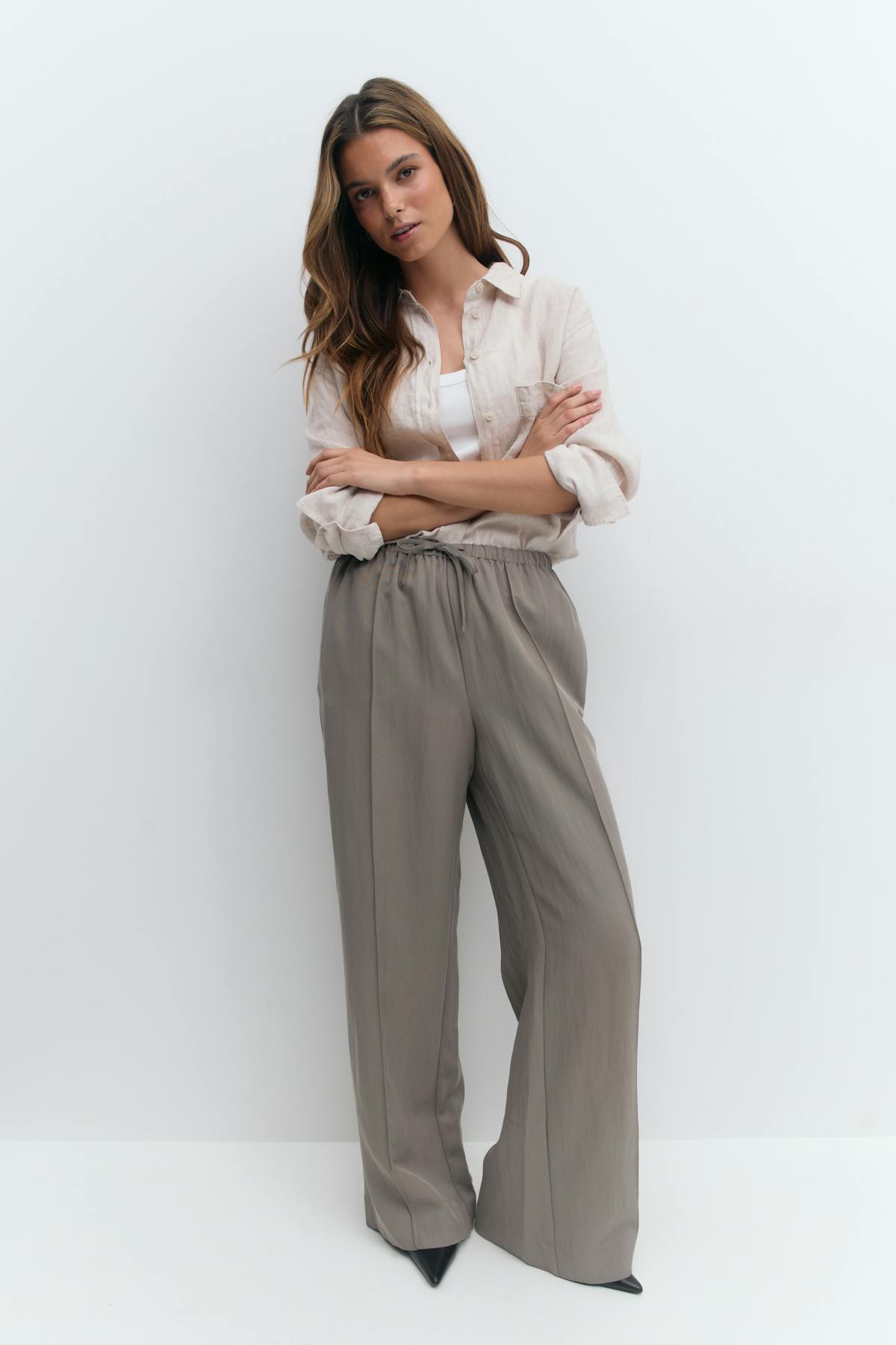 Relaxed wide trousers - Noir