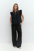 Relaxed wide trousers - Noir