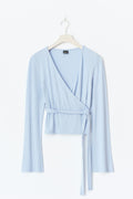Wrap top - Grey melange
