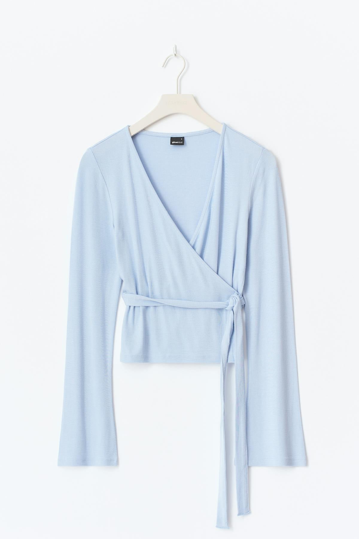 Wrap top - Grey melange