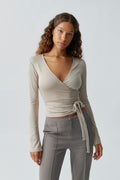 Wrap top - Noir