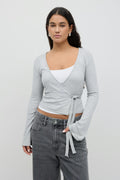 Wrap top - Pale lilac