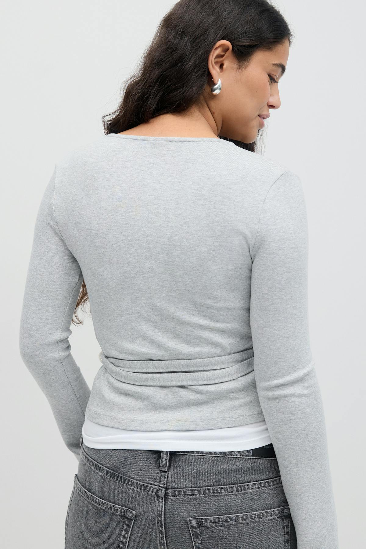Wrap top - Pale lilac