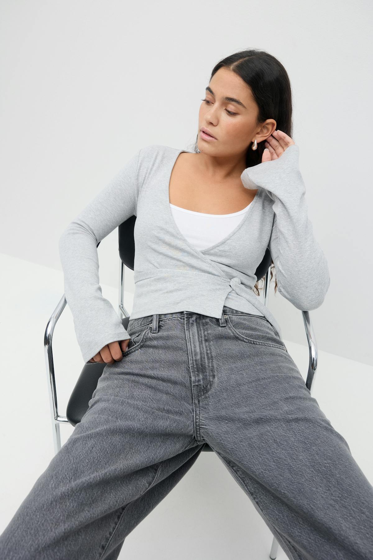 Wrap top - Pale lilac