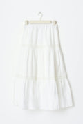 Lace maxi skirt - Blanc