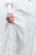 Lace maxi skirt - Flower aop