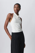 Soft touch halterneck top - Tofu