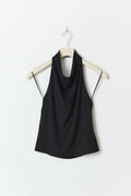 Soft touch halterneck top - Noir