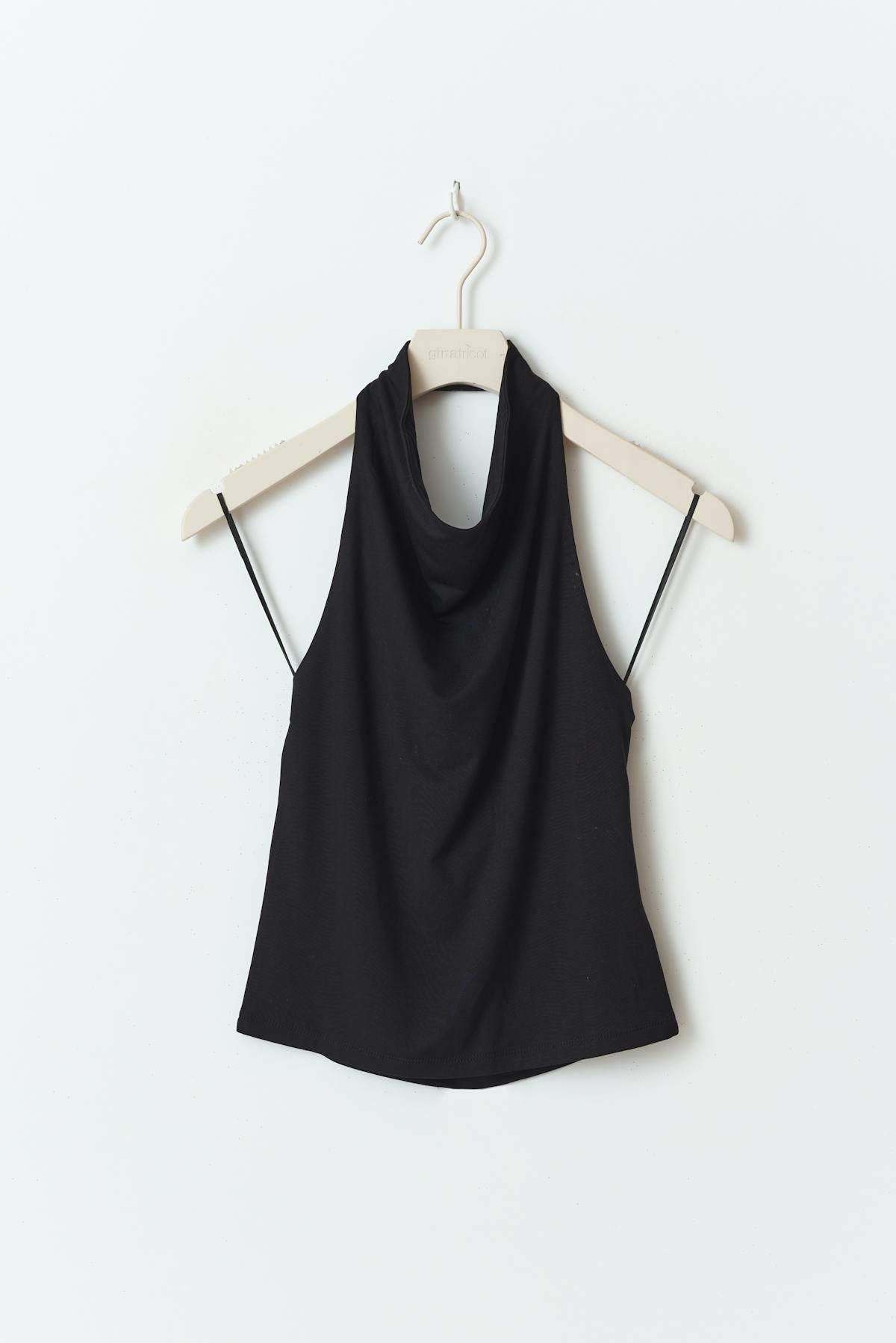 Soft touch halterneck top - Noir
