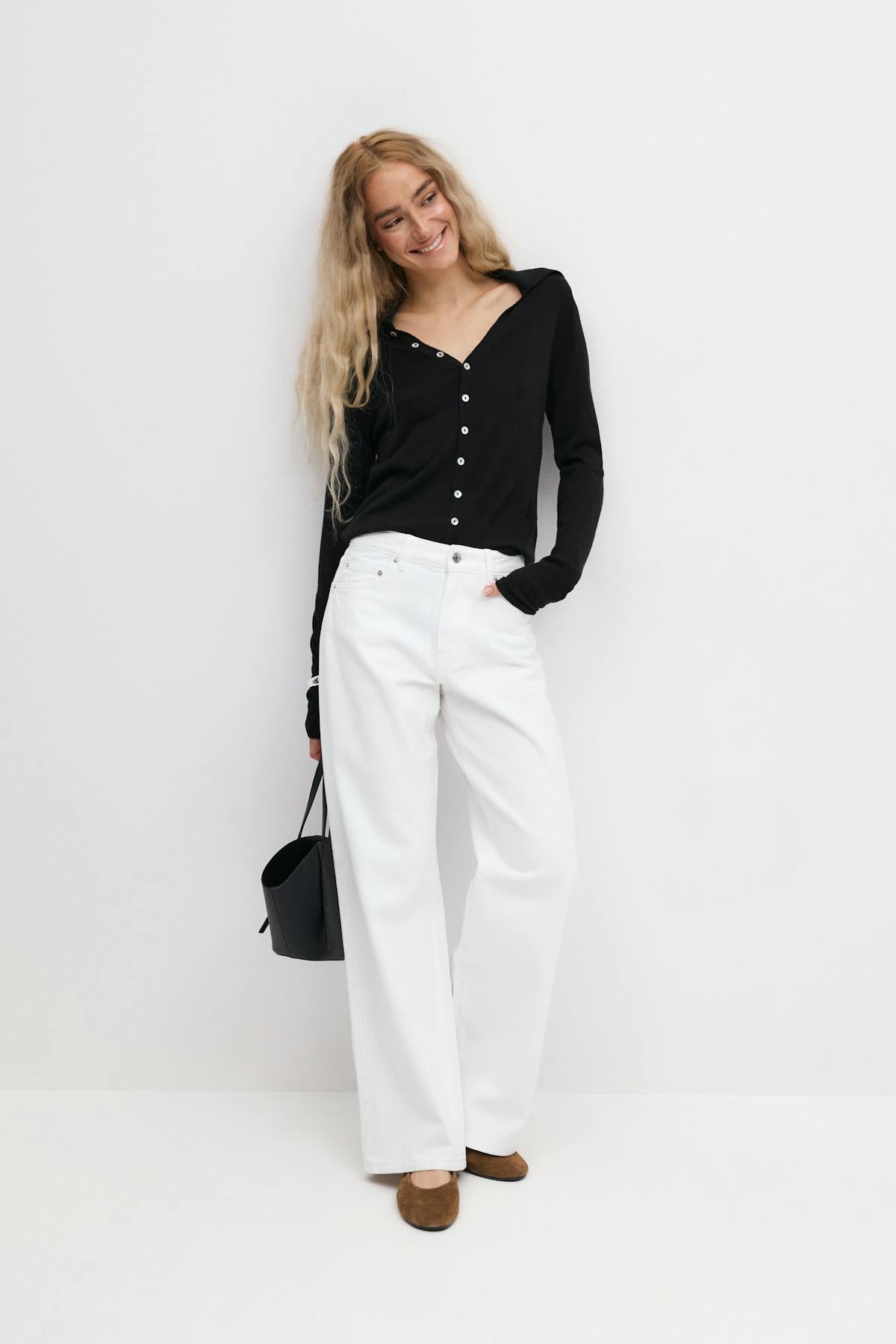 Perfect wide jeans - Beige