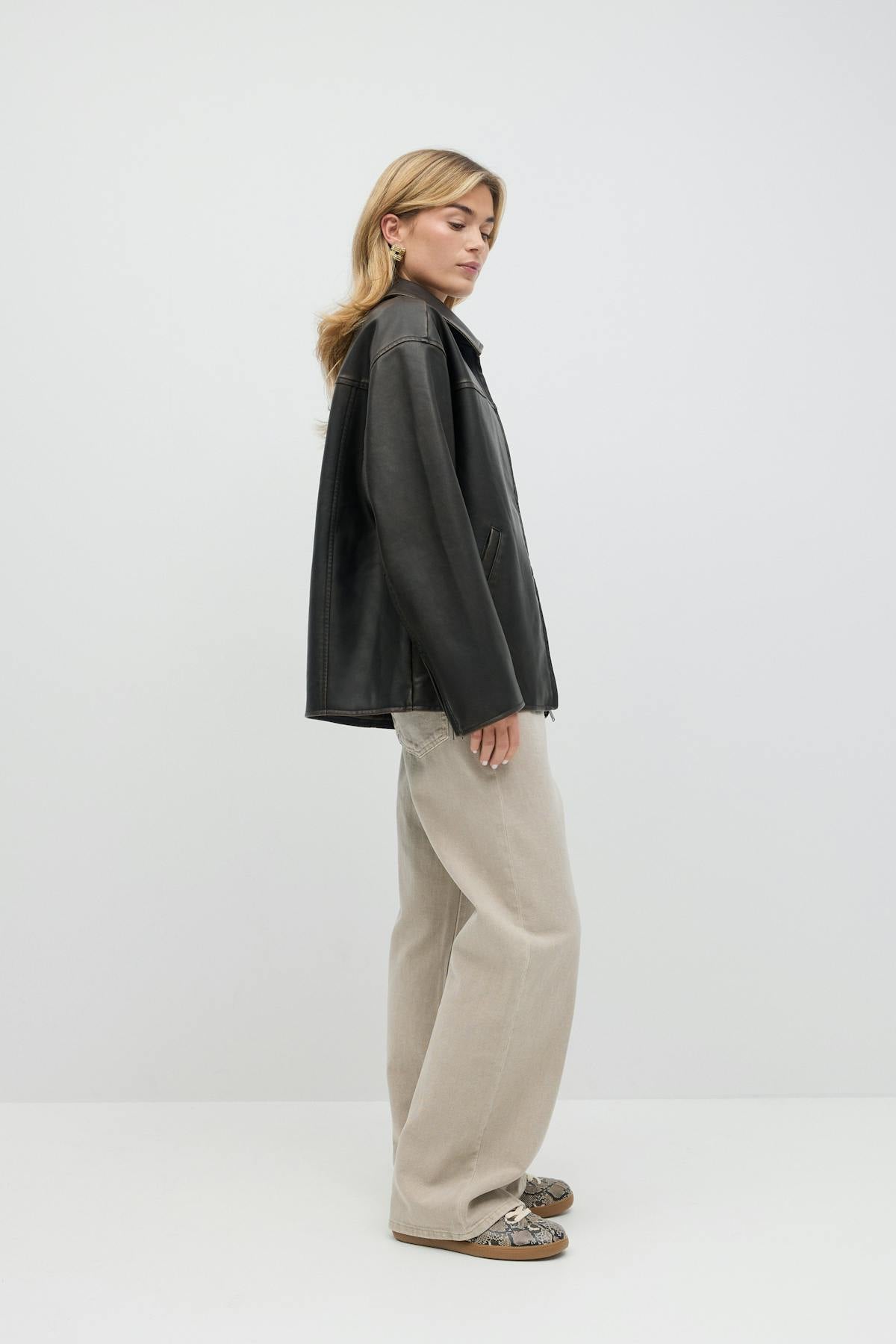 Perfect wide jeans - Ecru