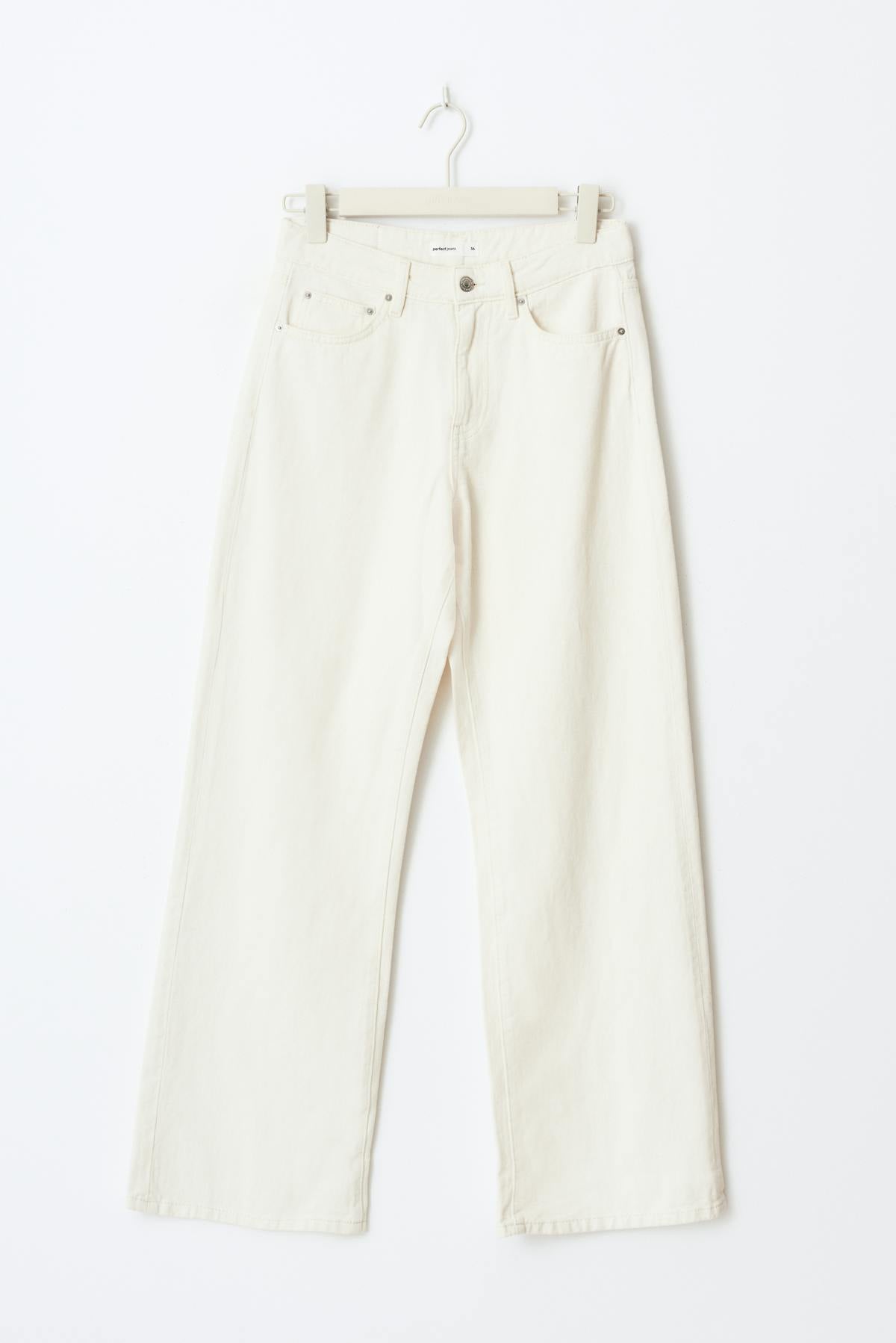 Perfect wide jeans - Ecru
