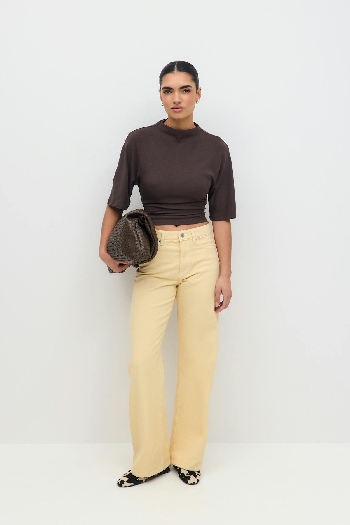 Perfect wide jeans - Rose clair