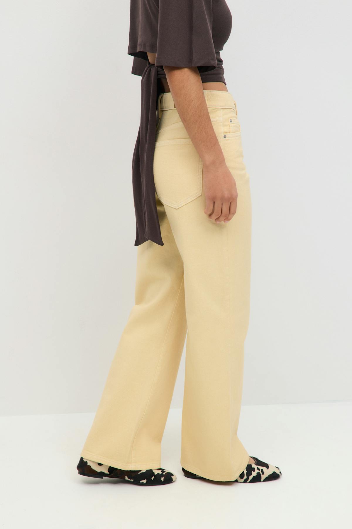 Perfect wide jeans - Rose clair
