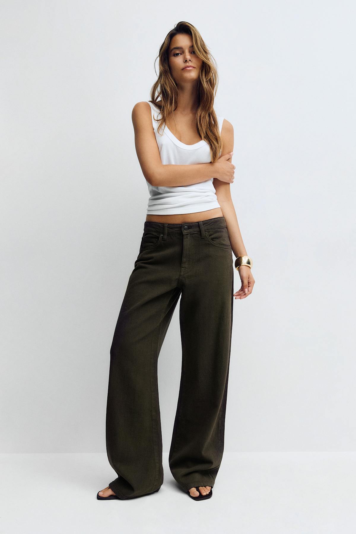 Perfect wide jeans - Rose clair