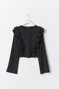 Ruffle top - Noir