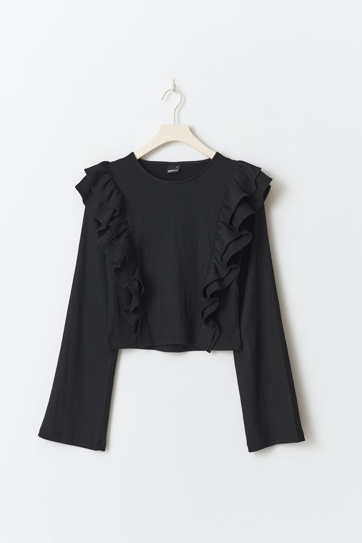 Ruffle top - Noir