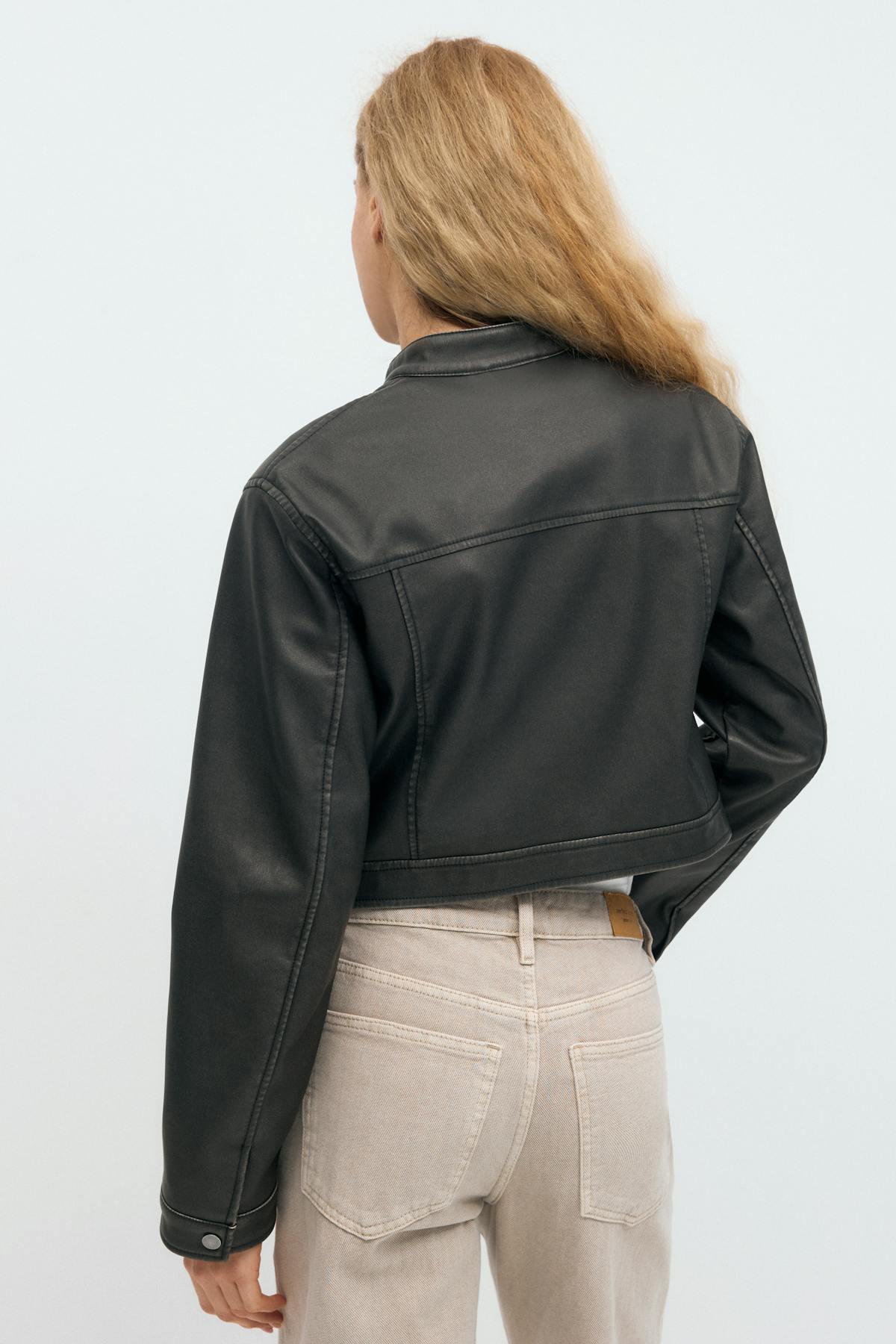Short pu jacket - Offblack