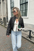 Short pu jacket - Offblack
