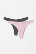 2-pack thong - Pink/grey