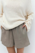 Relaxed high waist shorts - Noir