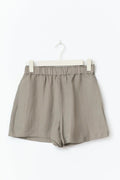 Relaxed high waist shorts - Taupe