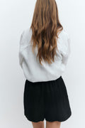 Relaxed high waist shorts - Noir