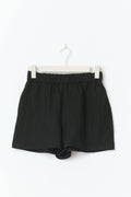 Relaxed high waist shorts - Noir