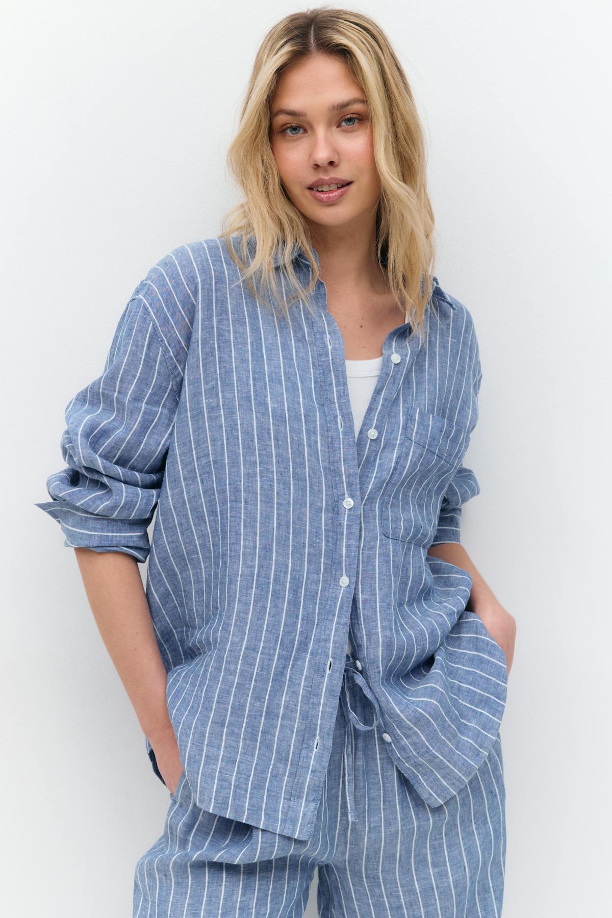 linen shirt - Lt linen beige
