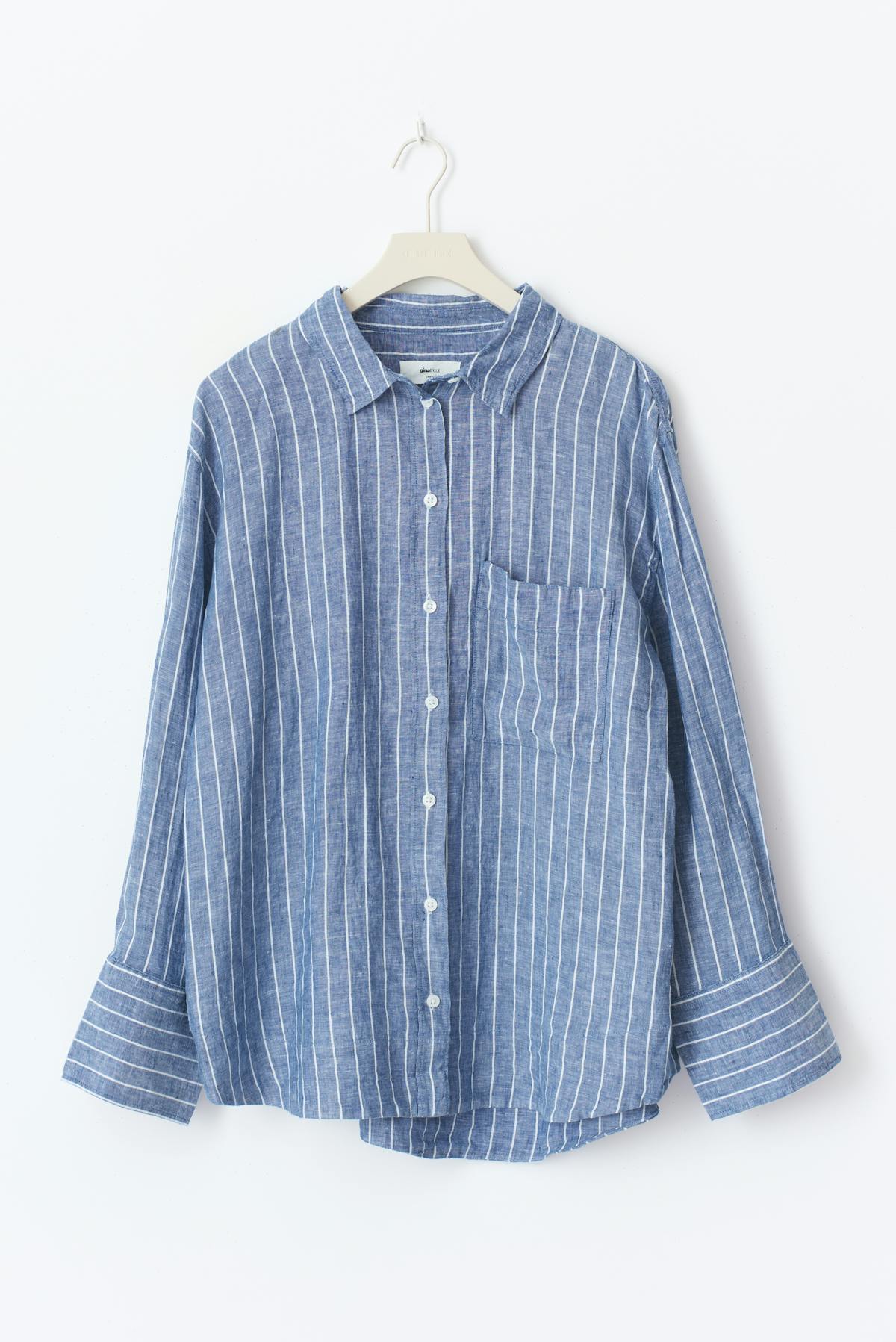 linen shirt - Noir