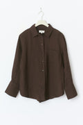 linen shirt - Noir