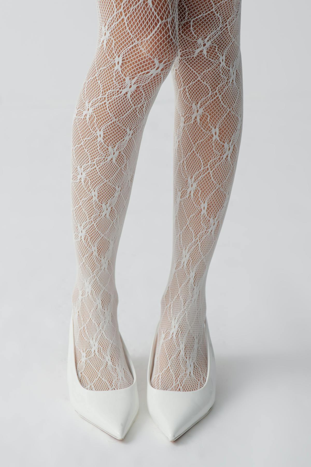 lace tights - Noir