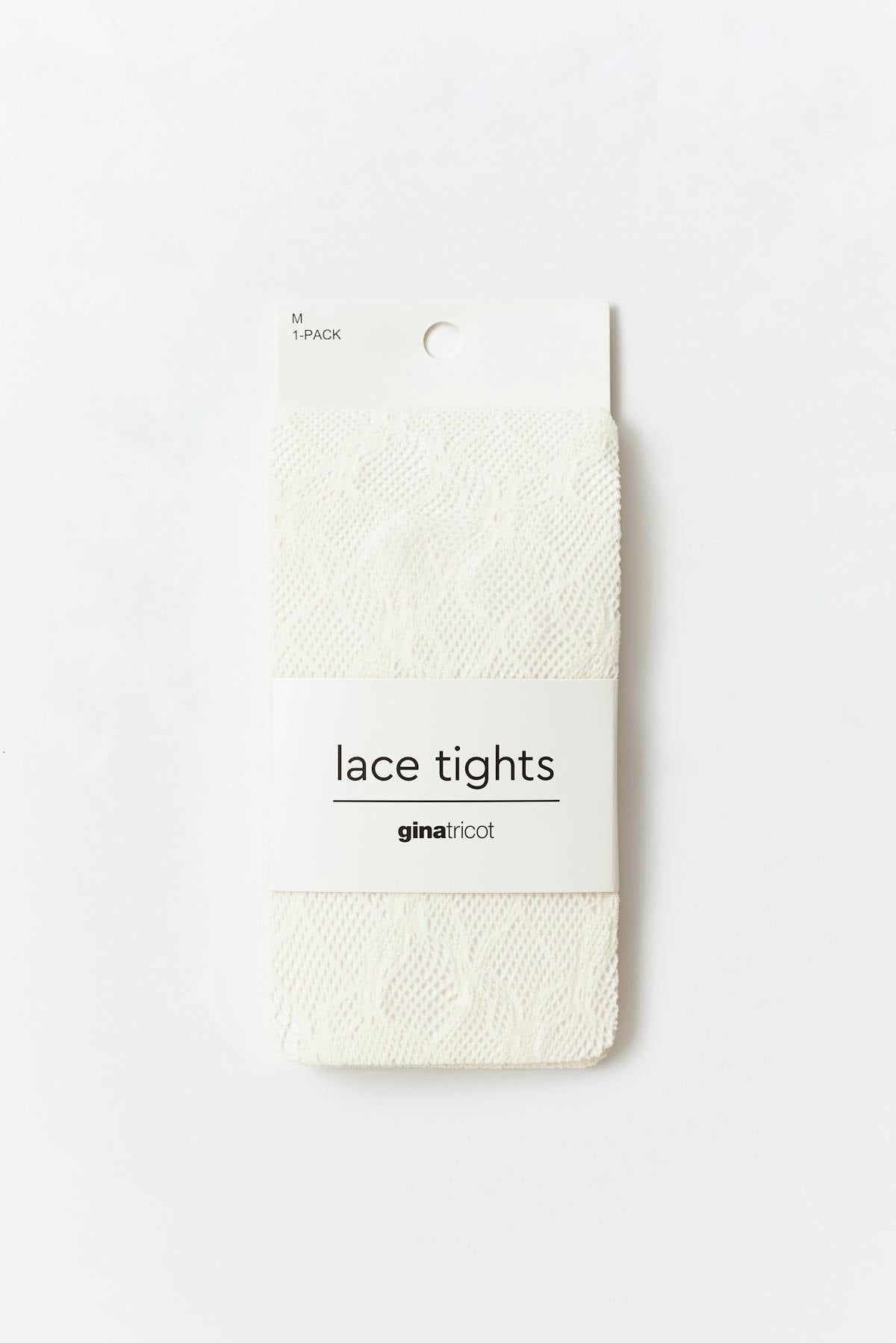 lace tights - Blanc cassé